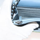 CHANEL Matelasse Chain Shoulder Bag Enamel Leather Green CC Auth 135999-26