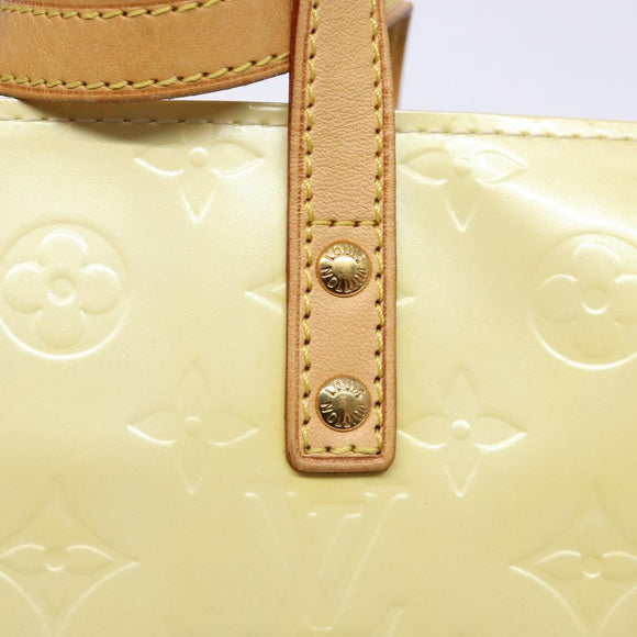 LOUIS VUITTON Monogram Vernis Reade PM Hand Bag Perle M91336 LV Auth 136003