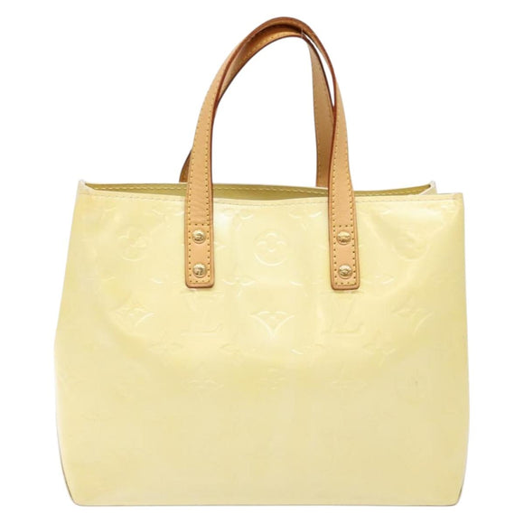 LOUIS VUITTON Monogram Vernis Reade PM Hand Bag Perle M91336 LV Auth 136003