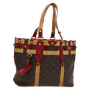 LOUIS VUITTON Monogram Ruby Sarina MM Tote Bag Red M95611 LV Auth 136007-1