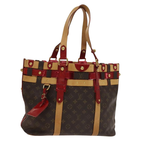 LOUIS VUITTON Monogram Ruby Sarina MM Tote Bag Red M95611 LV Auth 136007