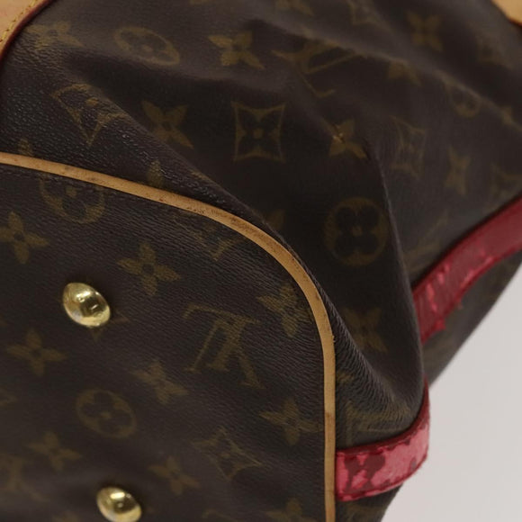 LOUIS VUITTON Monogram Ruby Sarina MM Tote Bag Red M95611 LV Auth 136007