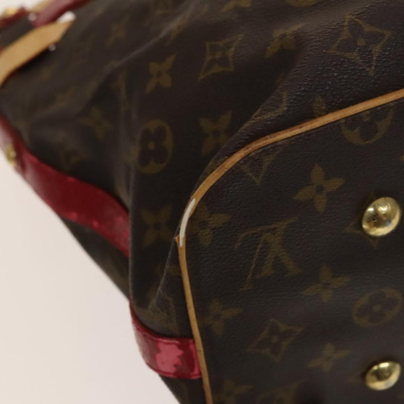 LOUIS VUITTON Monogram Ruby Sarina MM Tote Bag Red M95611 LV Auth 136007