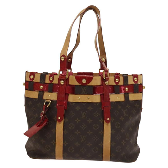 LOUIS VUITTON Monogram Ruby Sarina MM Tote Bag Red M95611 LV Auth 136007