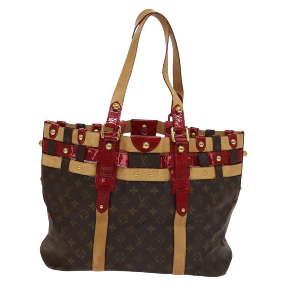 LOUIS VUITTON Monogram Ruby Sarina MM Tote Bag Red M95611 LV Auth 136007