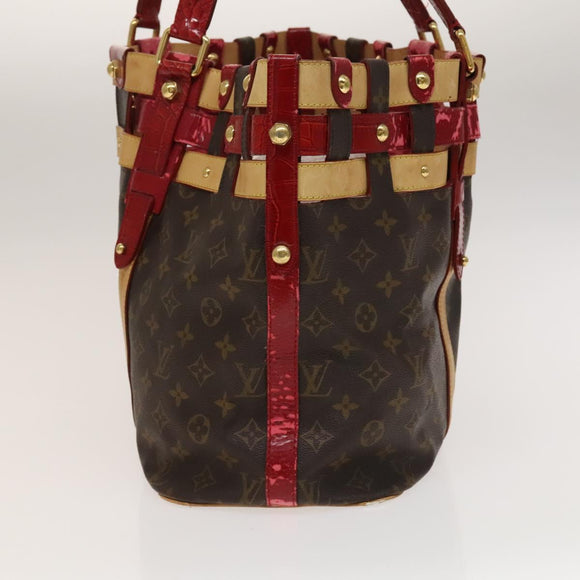 LOUIS VUITTON Monogram Ruby Sarina MM Tote Bag Red M95611 LV Auth 136007