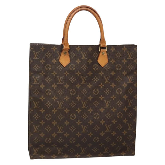 LOUIS VUITTON Monogram Sac Plat Hand Bag M51140 LV Auth 136014