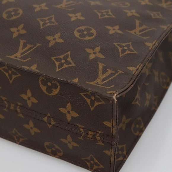 LOUIS VUITTON Monogram Sac Plat Hand Bag M51140 LV Auth 136014