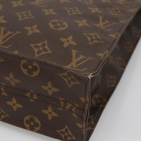 LOUIS VUITTON Monogram Sac Plat Hand Bag M51140 LV Auth 136014