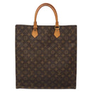LOUIS VUITTON Monogram Sac Plat Hand Bag M51140 LV Auth 136014-13