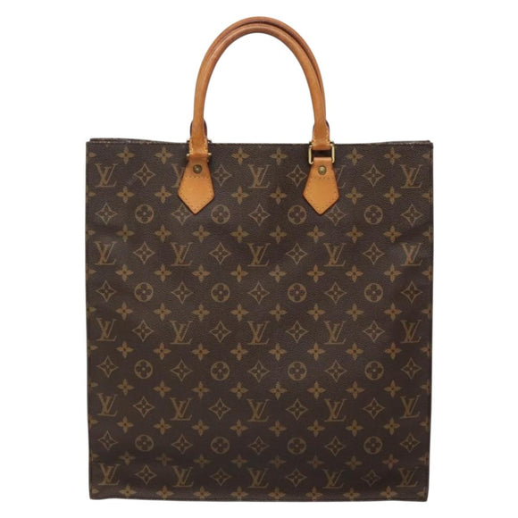 LOUIS VUITTON Monogram Sac Plat Hand Bag M51140 LV Auth 136014
