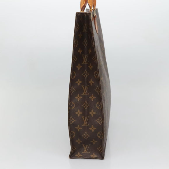 LOUIS VUITTON Monogram Sac Plat Hand Bag M51140 LV Auth 136014