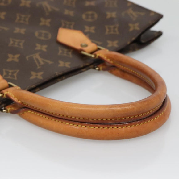 LOUIS VUITTON Monogram Sac Plat Hand Bag M51140 LV Auth 136014