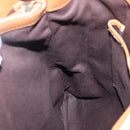 CELINE Tote Bag Canvas Leather Beige Brown gold Auth 136020-20