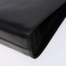 Salvatore Ferragamo Gancini Chain Shoulder Bag Leather Black Gold Auth 136021-9