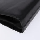 Salvatore Ferragamo Gancini Chain Shoulder Bag Leather Black Gold Auth 136021-16