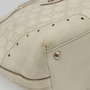 GUCCI GG Canvas Guccissima Tote Bag Leather Ivory Gold 145993 Auth 136024-13