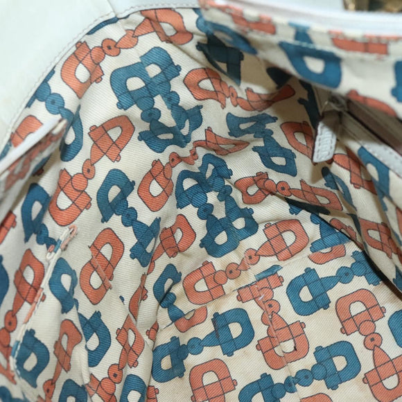 GUCCI GG Canvas Guccissima Tote Bag Leather Ivory Gold 145993 Auth 136024