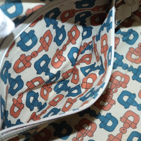 GUCCI GG Canvas Guccissima Tote Bag Leather Ivory Gold 145993 Auth 136024