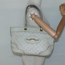 GUCCI GG Canvas Guccissima Tote Bag Leather Ivory Gold 145993 Auth 136024-21