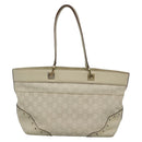 GUCCI GG Canvas Guccissima Tote Bag Leather Ivory Gold 145993 Auth 136024-3