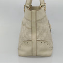 GUCCI GG Canvas Guccissima Tote Bag Leather Ivory Gold 145993 Auth 136024-4
