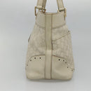 GUCCI GG Canvas Guccissima Tote Bag Leather Ivory Gold 145993 Auth 136024-5