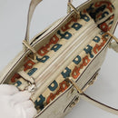 GUCCI GG Canvas Guccissima Tote Bag Leather Ivory Gold 145993 Auth 136024-6