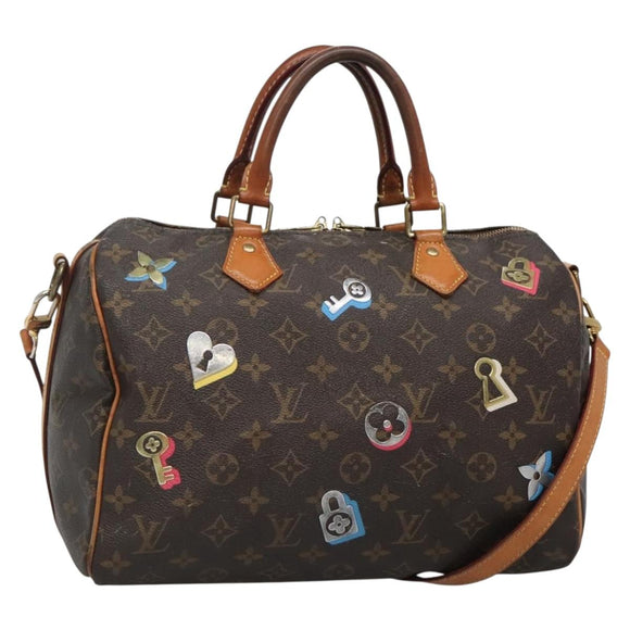 LOUIS VUITTON Love Block Speedy Bandouliere 30 Bag 2way M44365 Auth 136029