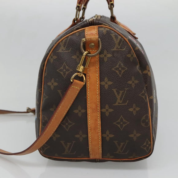 LOUIS VUITTON Love Block Speedy Bandouliere 30 Bag 2way M44365 Auth 136029