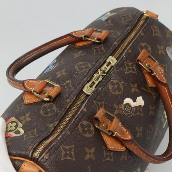 LOUIS VUITTON Love Block Speedy Bandouliere 30 Bag 2way M44365 Auth 136029
