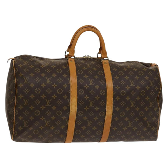 LOUIS VUITTON Monogram Keepall 55 Boston Bag M41424 LV Auth 136037