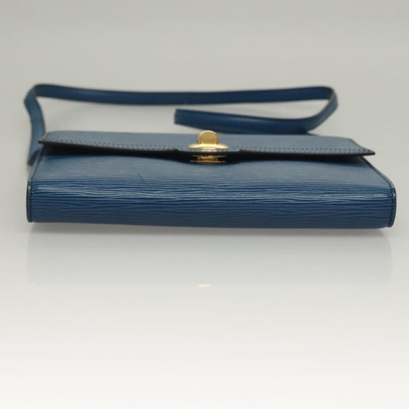 LOUIS VUITTON Epi Pochette Arche Shoulder Bag Blue M52575 LV Auth 136042