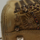 LOEWE Amazona 30 Hand Bag Suede Beige Silver Auth 136044-6