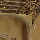 LOEWE Amazona 30 Hand Bag Suede Beige Silver Auth 136044-10