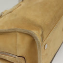 LOEWE Amazona 30 Hand Bag Suede Beige Silver Auth 136044-15