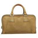 LOEWE Amazona 30 Hand Bag Suede Beige Silver Auth 136044-2