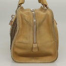LOEWE Amazona 30 Hand Bag Suede Beige Silver Auth 136044-3