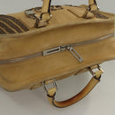 LOEWE Amazona 30 Hand Bag Suede Beige Silver Auth 136044-7
