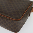 CELINE Macadam Canvas Shoulder Bag PVC Brown Gold Auth 136046-17