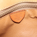 CELINE Macadam Canvas Shoulder Bag PVC Brown Gold Auth 136046-12