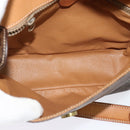 CELINE Macadam Canvas Shoulder Bag PVC Brown Gold Auth 136046-10