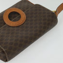 CELINE Macadam Canvas Shoulder Bag PVC Brown Gold Auth 136046-6