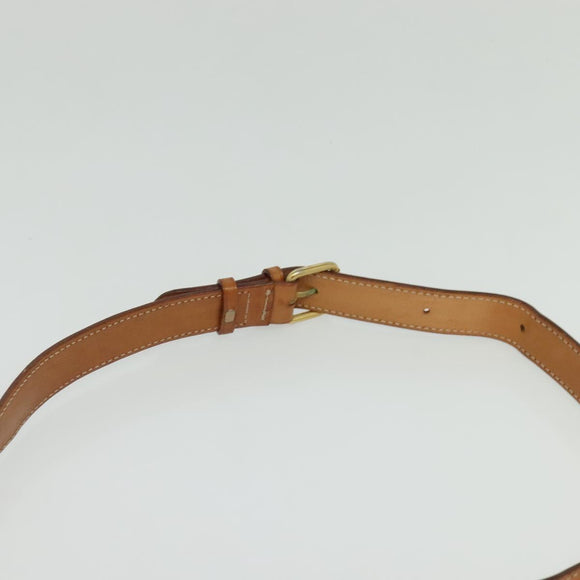 CELINE Macadam Canvas Shoulder Bag PVC Brown Gold Auth 136046