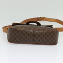 CELINE Macadam Canvas Shoulder Bag PVC Brown Gold Auth 136046-5