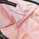 GUCCI Tote Bag Satin Black Gold 153009 Auth 136048-16