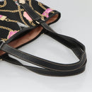 GUCCI Tote Bag Satin Black Gold 153009 Auth 136048-7