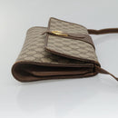 GUCCI GG Supreme Web Sherry Line Bag PVC Beige Gold 904 02 050 Auth 136049-4