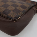 LOUIS VUITTON Damier Ebene Trousse makeup Pouch N51982 LV Auth 136051-10
