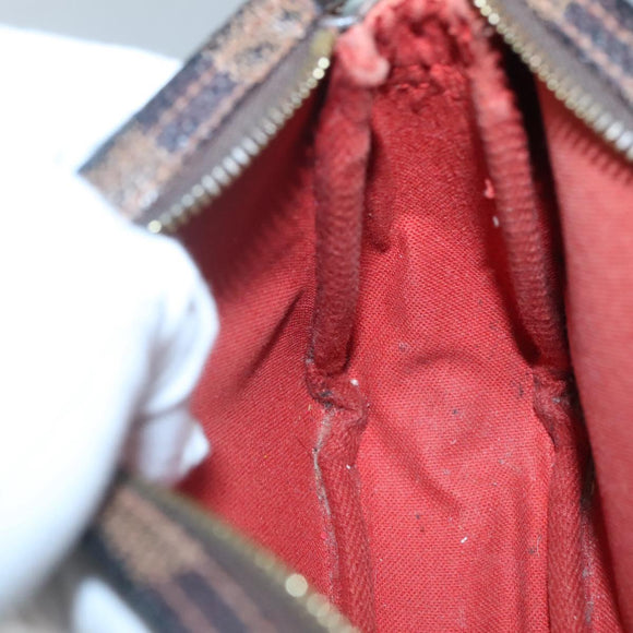 LOUIS VUITTON Damier Ebene Trousse makeup Pouch N51982 LV Auth 136051